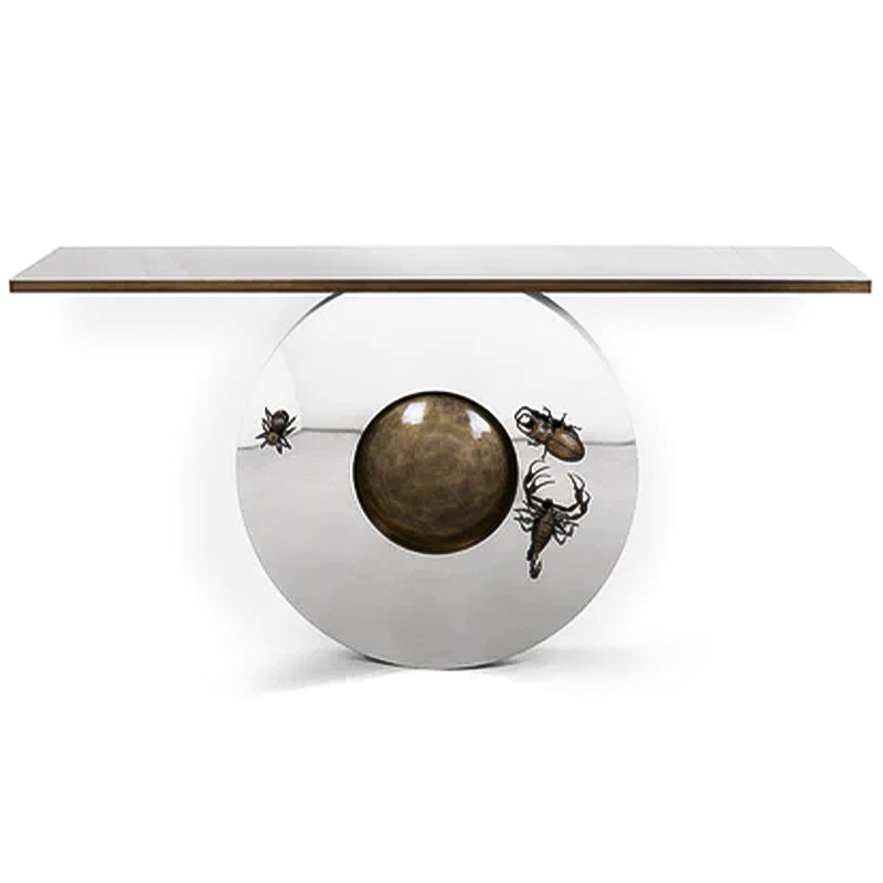 Консоль Metamorphosis Console Латунь Зеркало в Волгограде | Loft Concept 