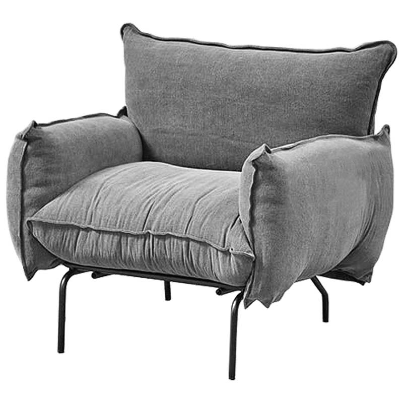 Кресло Elsa Armchair Gray Серый Черный Кресло Elsa Armchair Gray Серый Черный в Волгограде | Loft Concept