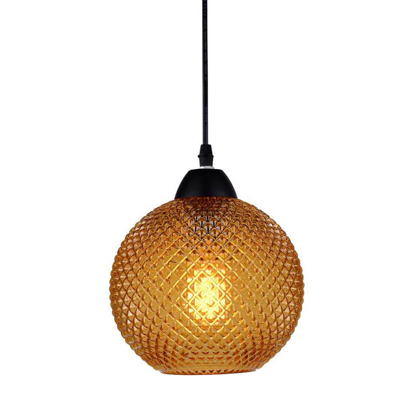 Подвесной светильник Crystal Galaxy Ball amber glass Черный Янтарь (Amber) Подвесной светильник Crystal Galaxy Ball amber glass Черный Янтарь (Amber) в Волгограде | Loft Concept