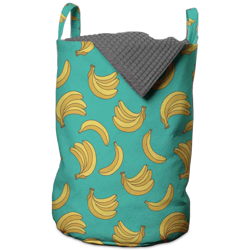 Корзина Bananas Pattern Basket Бирюзовый Желтый Корзина Bananas Pattern Basket Бирюзовый Желтый в Волгограде | Loft Concept