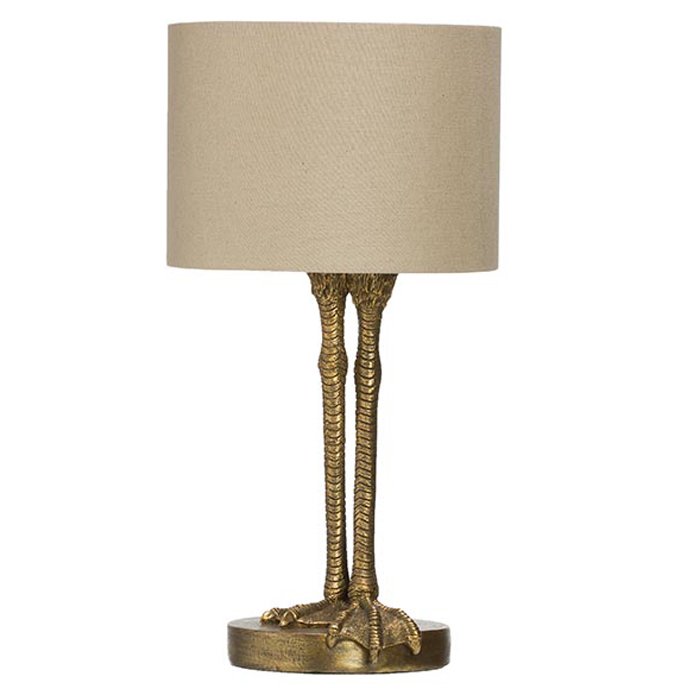 Настольная лампа Duck Feet Lamp Латунь Античная полированная Белый Настольная лампа Duck Feet Lamp Латунь Античная полированная Белый в Волгограде | Loft Concept