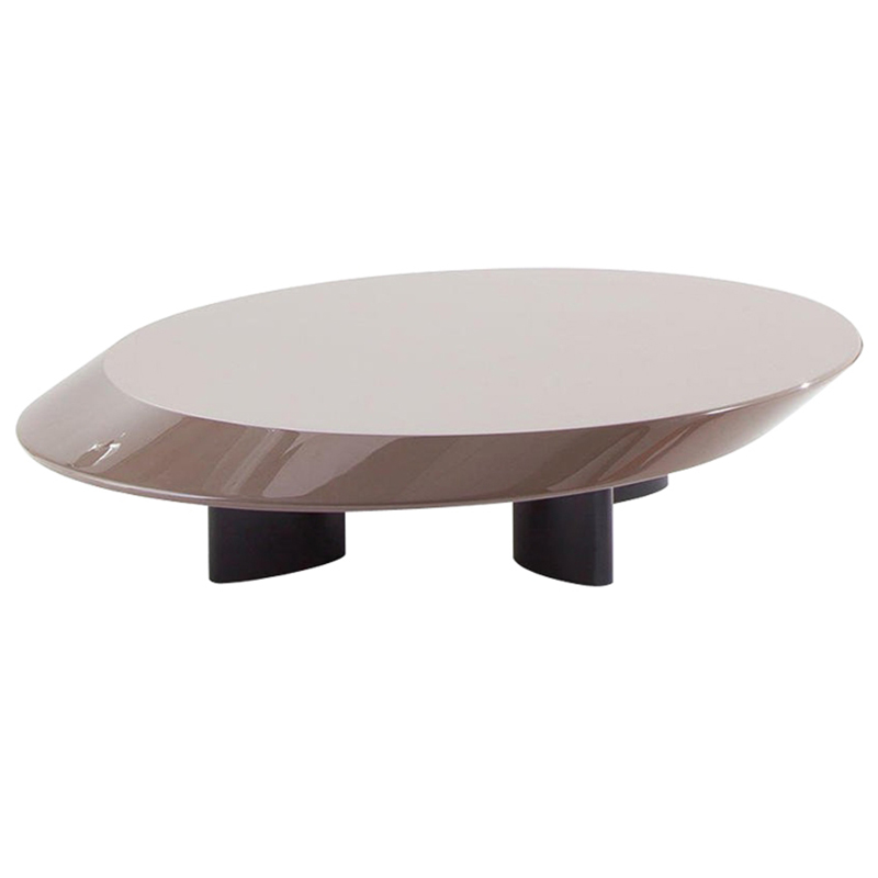 Кофейный стол Ellipse Grey Glossy Coffee Table Серый Черный Кофейный стол Ellipse Grey Glossy Coffee Table Серый Черный в Волгограде | Loft Concept