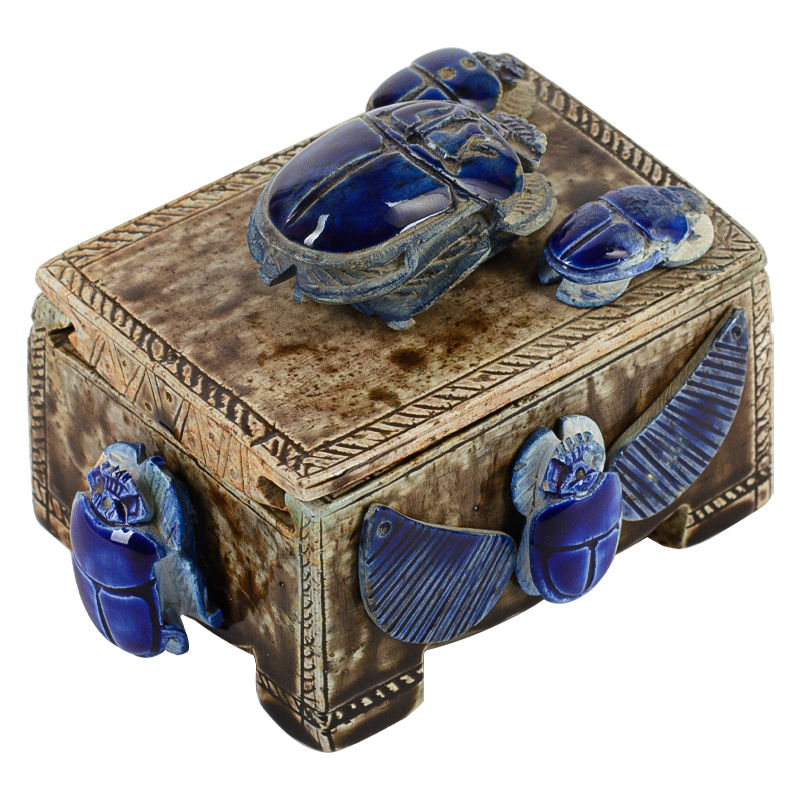 Шкатулка Scarab Beetles Синий Коричневый Шкатулка Scarab Beetles Синий Коричневый в Волгограде | Loft Concept
