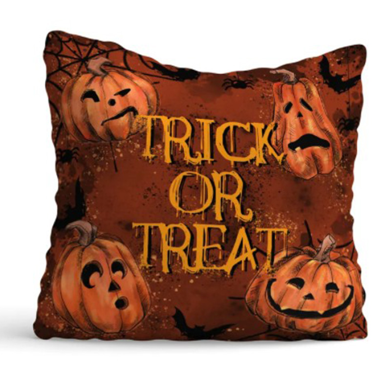 Подушка Halloween Trick or Treat Черный Оранжевый Подушка Halloween Trick or Treat Черный Оранжевый в Волгограде | Loft Concept
