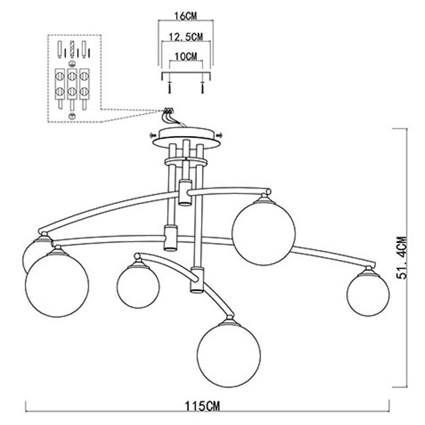 Люстра Glendon Chandelier 6 Balls Люстра Glendon Chandelier 6 Balls в Волгограде