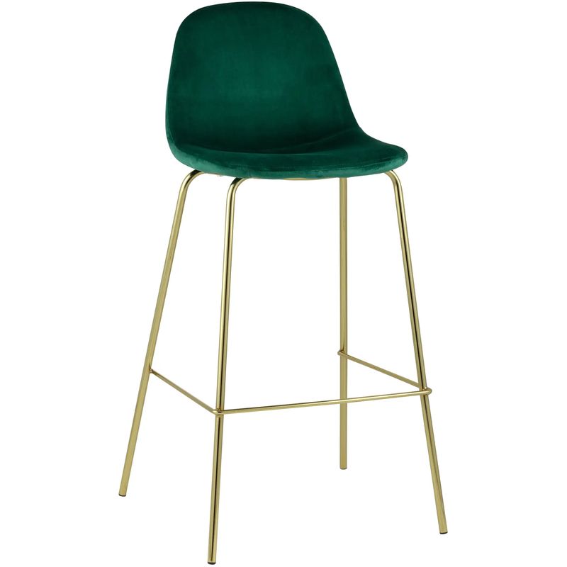 Барный Стул Archie Chair Зеленый Велюр Зеленый Золотой в Волгограде | Loft Concept 