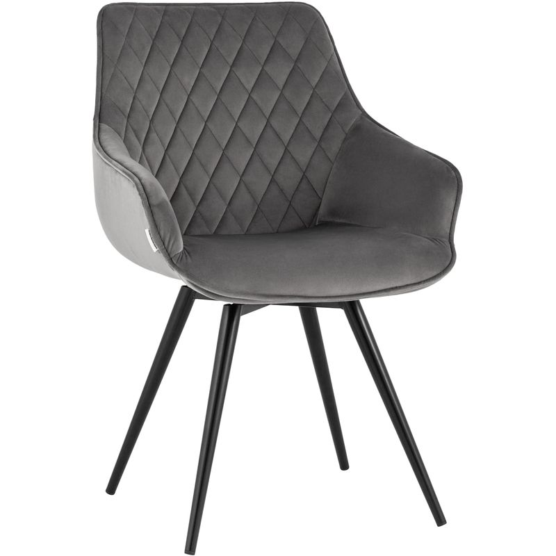 Вращающийся Стул Seoul Chair Серый Велюр Серый Черный Вращающийся Стул Seoul Chair Серый Велюр Серый Черный в Волгограде | Loft Concept