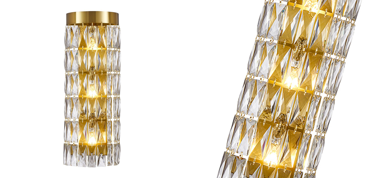 Бра с плафоном из прозрачного хрусталя LUNET - фото