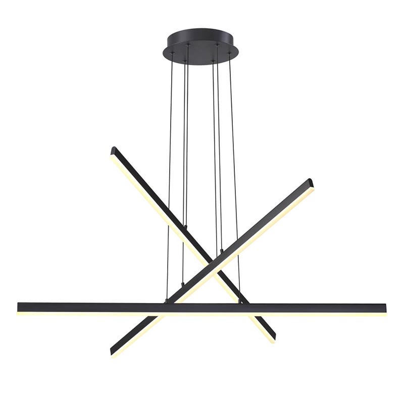 Люстра Rolf Black Lines Chandelier Черный Люстра Rolf Black Lines Chandelier Черный в Волгограде | Loft Concept