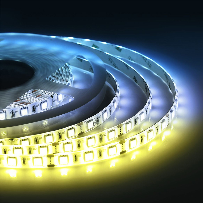 Комплект светодиодной ленты 14,4W/m 60LED/m 5050SMD теплый белый/холодный белый 2,5M Белый в Волгограде | Loft Concept 