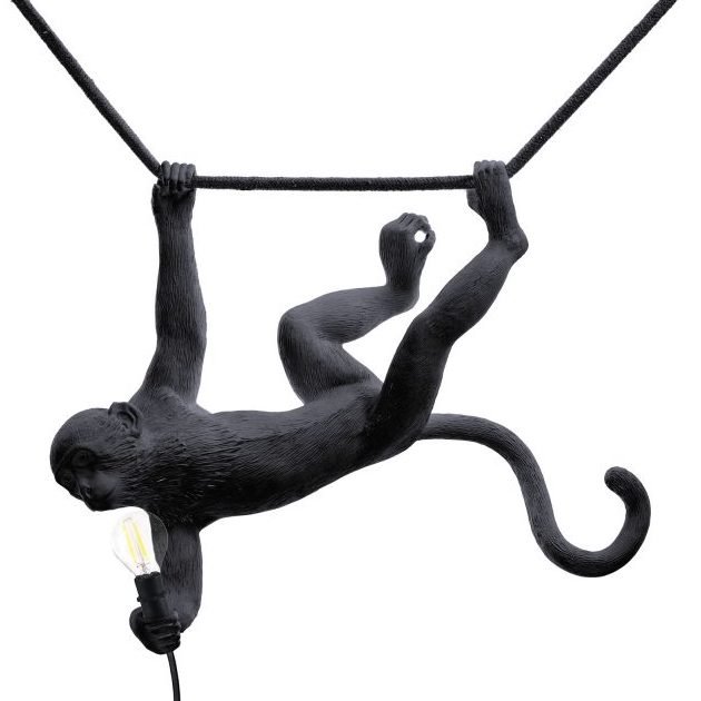 Подвесной светильник Seletti The Monkey Lamp Swing Black Черный Подвесной светильник Seletti The Monkey Lamp Swing Black Черный в Волгограде | Loft Concept