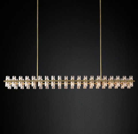 Люстра Restoration Hardware Arcachon Linear Chandelier Латунь Прозрачный Люстра Restoration Hardware Arcachon Linear Chandelier Латунь Прозрачный в Волгограде | Loft Concept