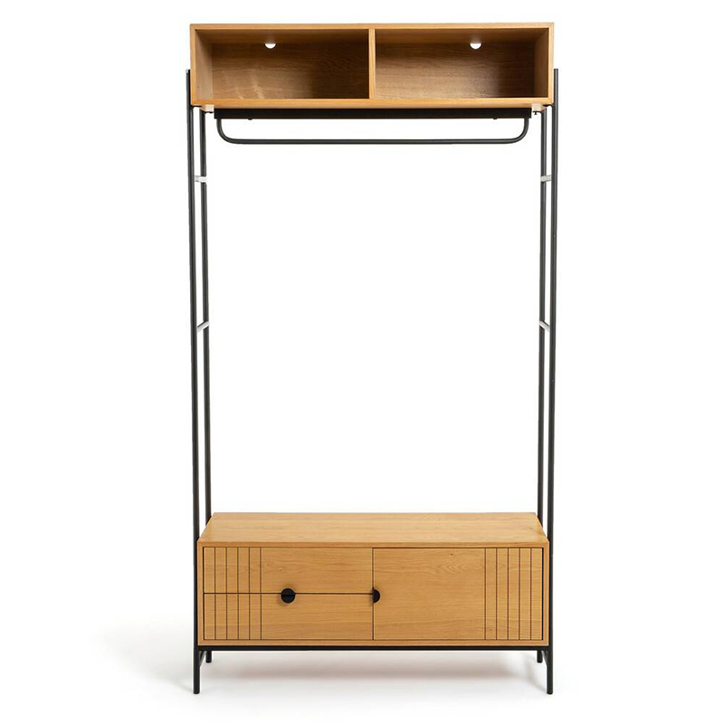 Шкаф Domar Wardrobe Светлый дуб Черный Шкаф Domar Wardrobe Светлый дуб Черный в Волгограде | Loft Concept