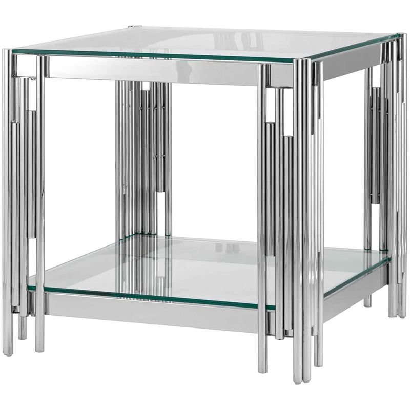 Стол приставной Collection ACCORD Silver Серебряный Прозрачное Стекло Стол приставной Collection ACCORD Silver Серебряный Прозрачное Стекло в Волгограде | Loft Concept