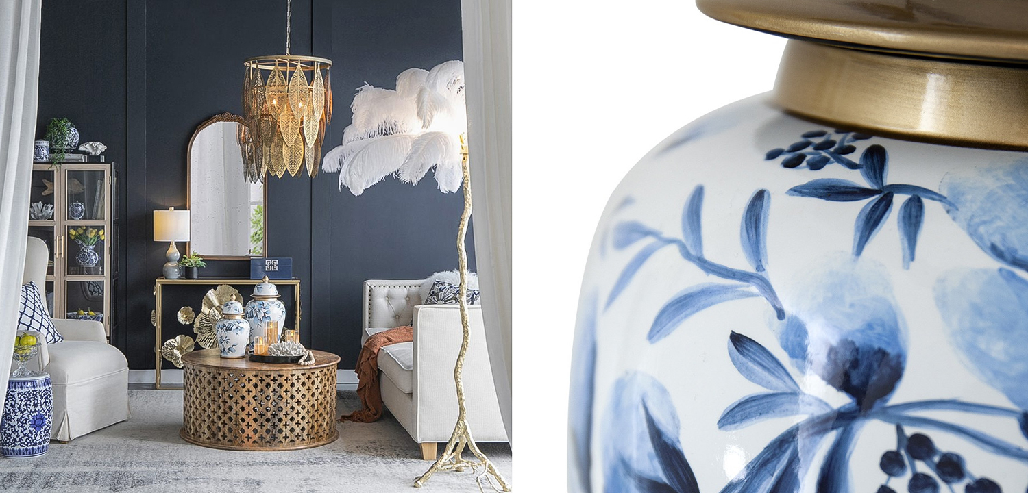 Ваза с крышкой Blue Plant Vase - фото №1