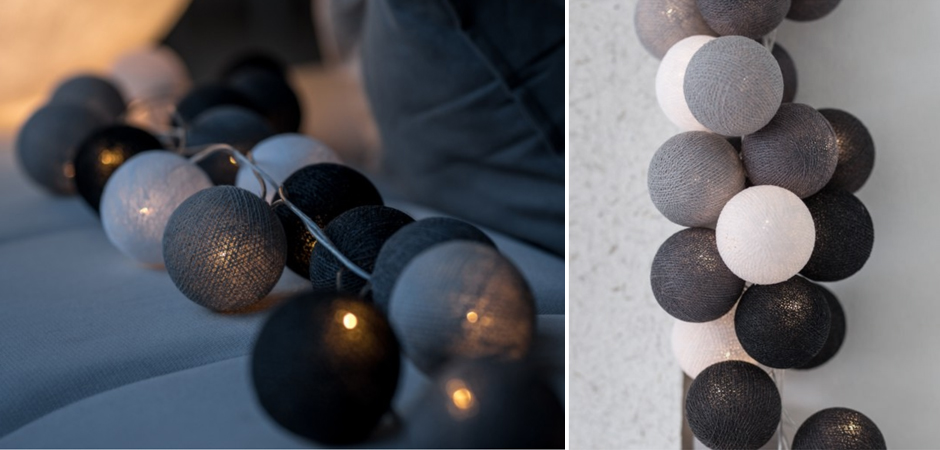 Гирлянда хлопковые фонарики Сotton Ball Antra - Loft-Concept в Волгограде