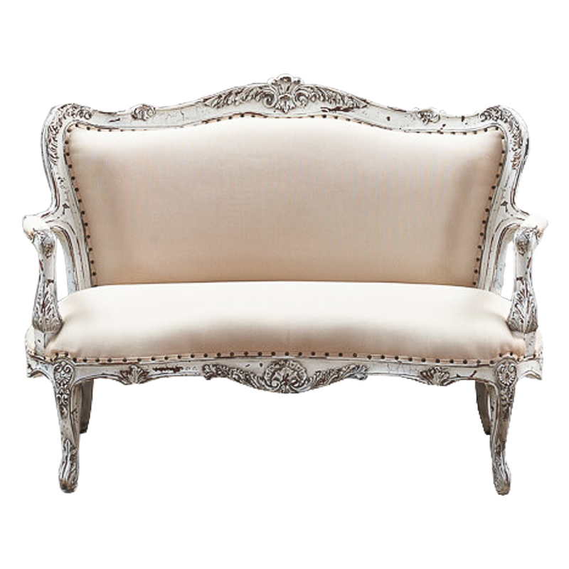 Диван Maria Antoinette Neoclassical Sofa Бежевый Белый винтажная патина Диван Maria Antoinette Neoclassical Sofa Бежевый Белый винтажная патина в Волгограде | Loft Concept