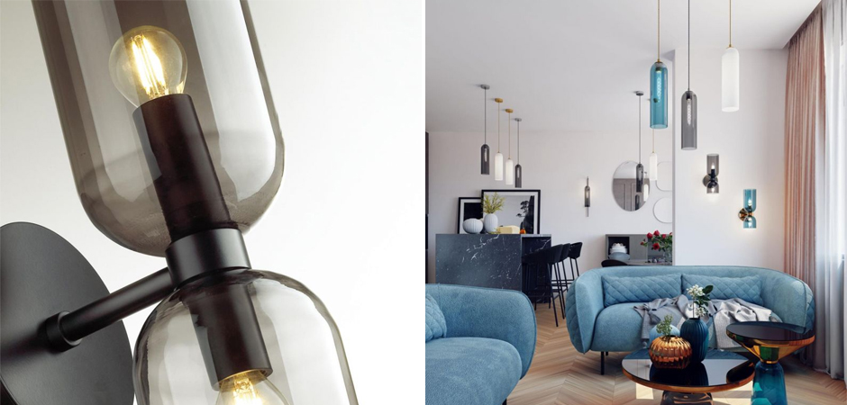 Бра Articolo Double Cup Черное Бра Articolo Double Cup Черное - Loft-Concept в Волгограде