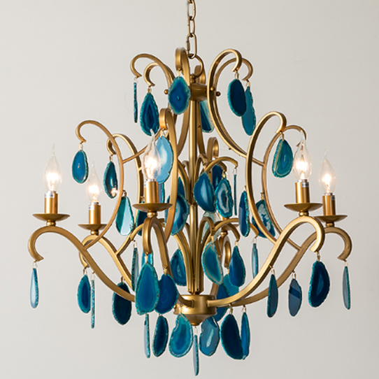 Люстра Agate Spila Classic Chandelier 65 Синий Латунь Люстра Agate Spila Classic Chandelier 65 Синий Латунь в Волгограде | Loft Concept