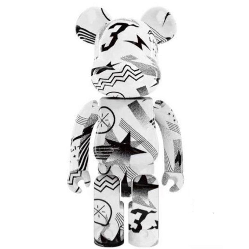 Статуэтка Bearbrick Li-Ning Fashion White Белый Черный Статуэтка Bearbrick Li-Ning Fashion White Белый Черный в Волгограде | Loft Concept