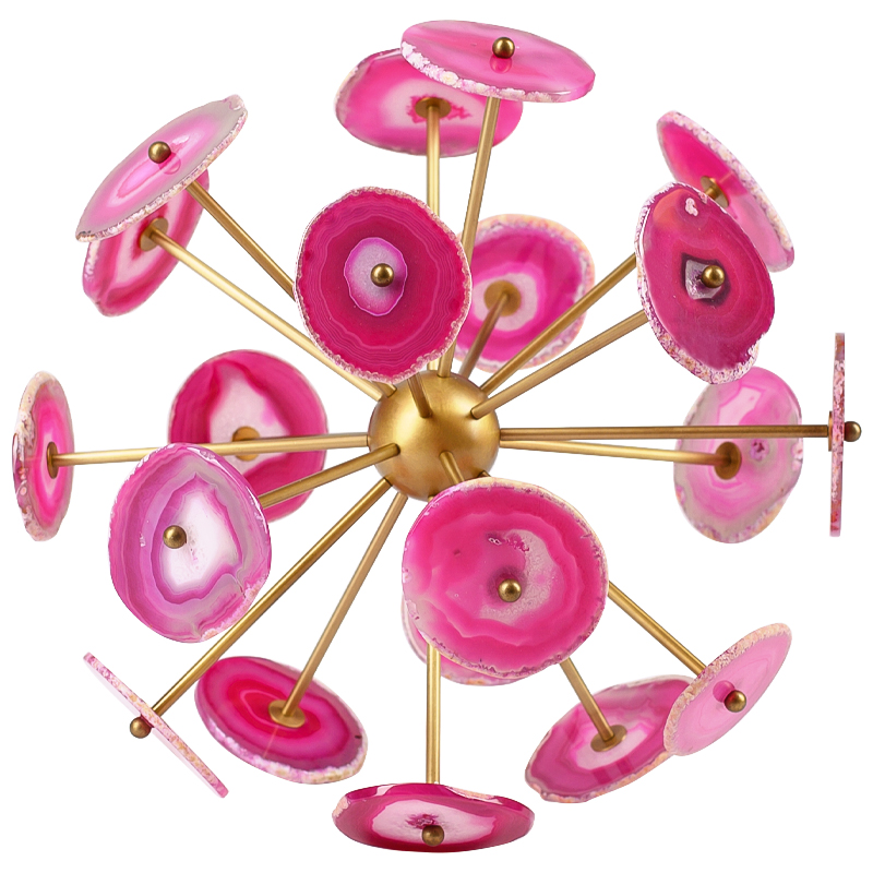 Декоративная статуэтка Agate Statuette Pink Розовый Золотой Декоративная статуэтка Agate Statuette Pink Розовый Золотой в Волгограде | Loft Concept