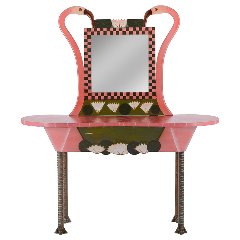 Трельяж Flamingos and Lotus Dressing Table Розовый Латунь Трельяж Flamingos and Lotus Dressing Table Розовый Латунь в Волгограде | Loft Concept