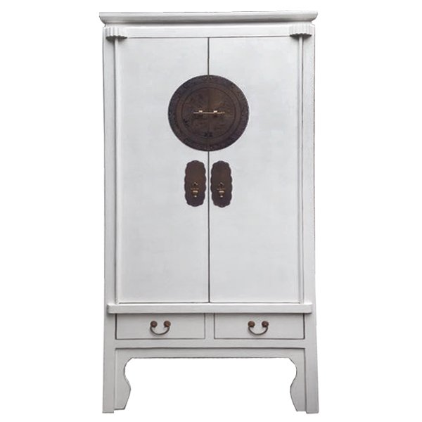 Китайский шкаф Chinese Wedding Cabinet white Белый Темная бронза Китайский шкаф Chinese Wedding Cabinet white Белый Темная бронза в Волгограде | Loft Concept