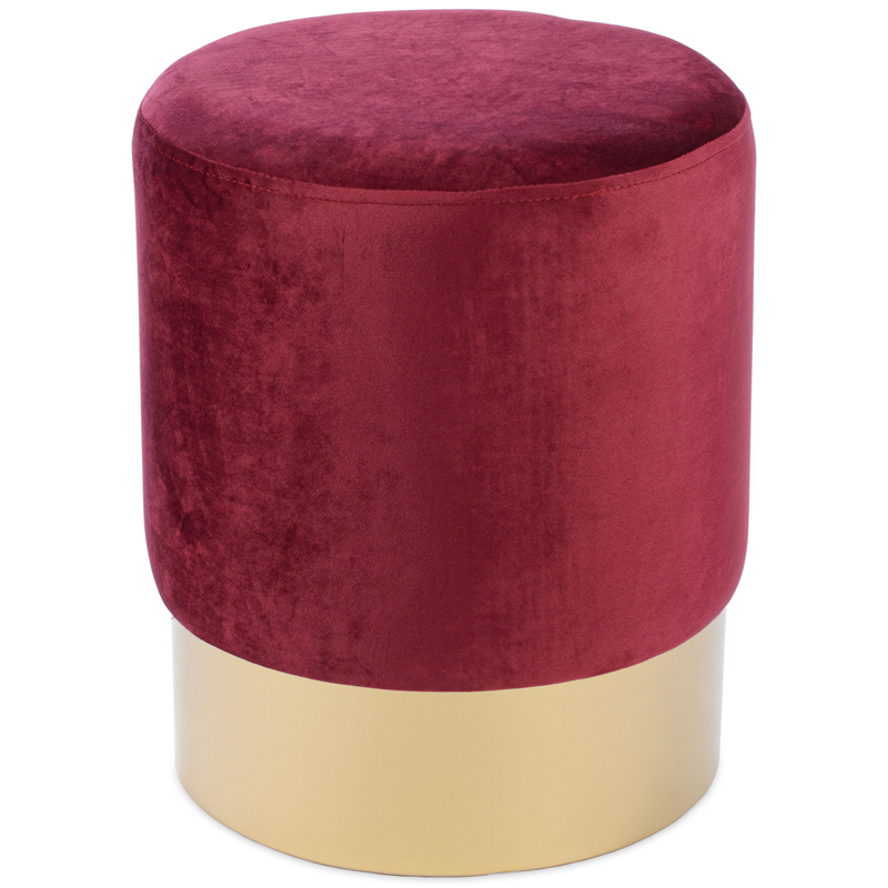 Пуф Una Puff burgundy Бургундский красный Золотой Пуф Una Puff burgundy Бургундский красный Золотой в Волгограде | Loft Concept