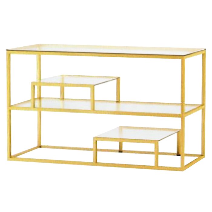 Консоль Step Console Gold Глянцевое золото Прозрачный (Transparent) Консоль Step Console Gold Глянцевое золото Прозрачный (Transparent) в Волгограде | Loft Concept