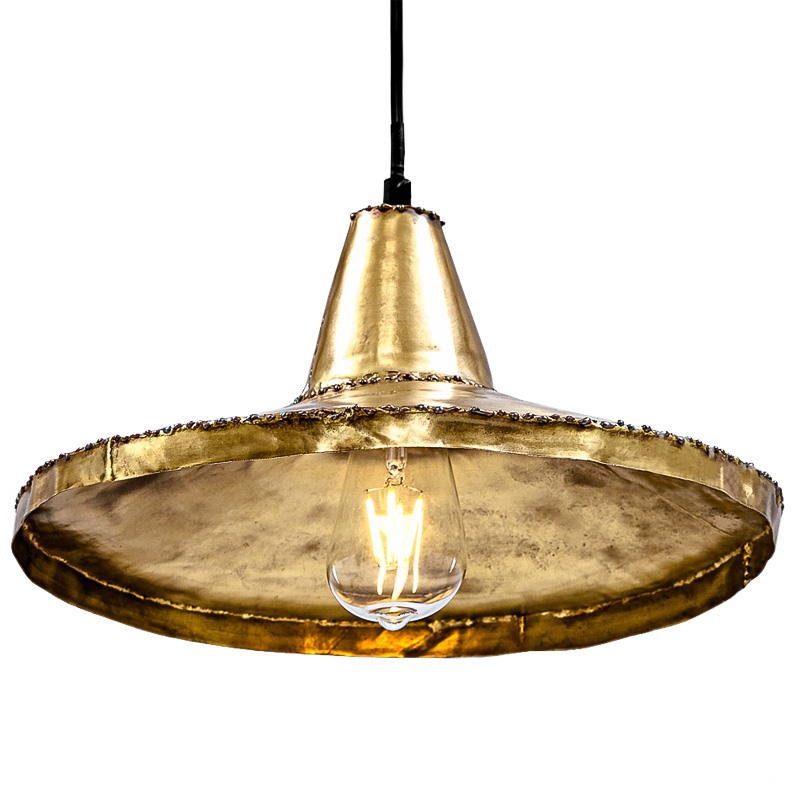 Подвесной светильник Rough Gold Pendant II Винтажное глянцевое золото с состаренным эффектом Подвесной светильник Rough Gold Pendant II Винтажное глянцевое золото с состаренным эффектом в Волгограде | Loft Concept