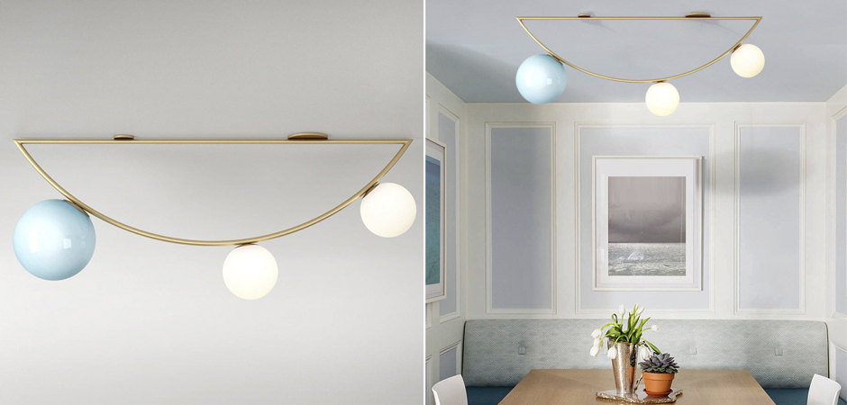 Потолочный светильник Atelier Areti Girlande Ceiling Crescent Blue Потолочный светильник Atelier Areti Girlande Ceiling Crescent Blue - Loft-Concept в Волгограде