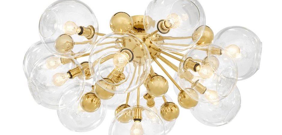 Потолочный светильник Eichholtz Ceiling Lamp Soleil Gold Потолочный светильник Eichholtz Ceiling Lamp Soleil Gold - Loft-Concept в Волгограде