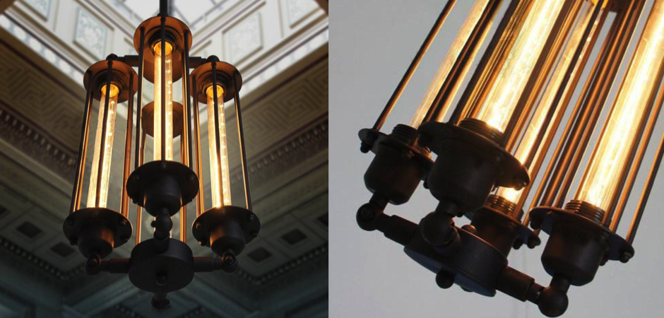 Подвесной светильник Loft Industrial Edison Cage Vertical Quatro Подвесной светильник Loft Industrial Edison Cage Vertical Quatro - Loft-Concept в Волгограде