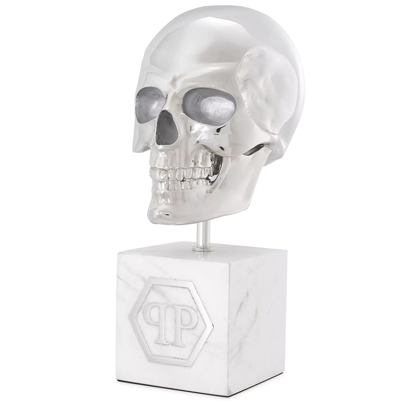 Статуэтка Philipp Plein Platinum Skull L Белый Мрамор Bianco Серебряный Статуэтка Philipp Plein Platinum Skull L Белый Мрамор Bianco Серебряный в Волгограде | Loft Concept