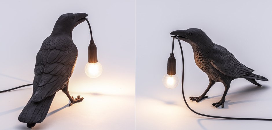 Настольная лампа Bird Lamp Black Waiting Настольная лампа Bird Lamp Black Waiting - Loft-Concept в Волгограде