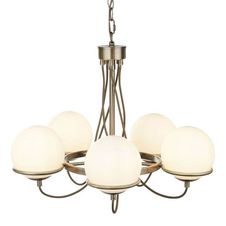 Люстра Melissa Chandelier Bronze 5 Бронза Белый Люстра Melissa Chandelier Bronze 5 Бронза Белый в Волгограде | Loft Concept