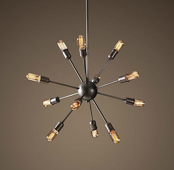 Люстра Loft Industrial Sputnik Chandelier 70 12 Черный Люстра Loft Industrial Sputnik Chandelier 70 12 Черный в Волгограде | Loft Concept