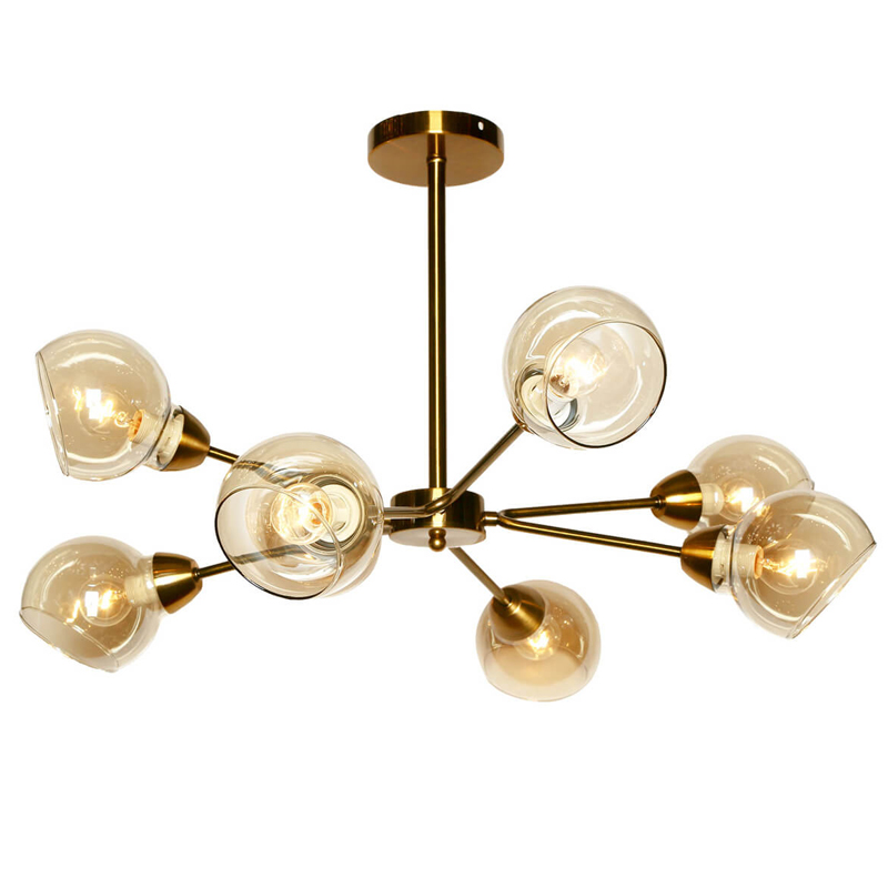 Светильник Sputnik Loft Globe Латунь Янтарь (Amber) Светильник Sputnik Loft Globe Латунь Янтарь (Amber) в Волгограде | Loft Concept