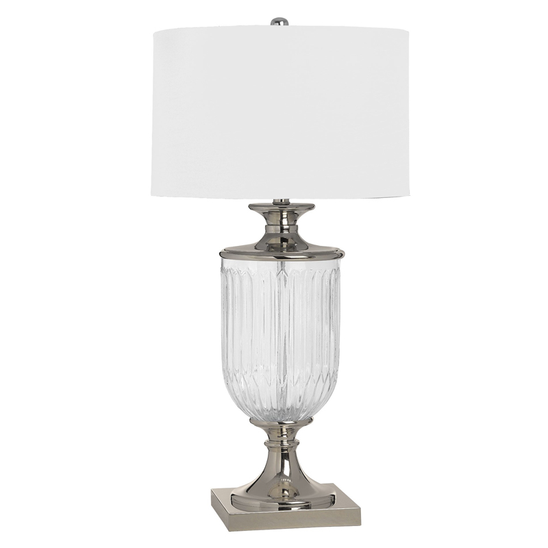 Настольная лампа Eduarda Glass Bowl Table lamp Никель Настольная лампа Eduarda Glass Bowl Table lamp Никель в Волгограде | Loft Concept