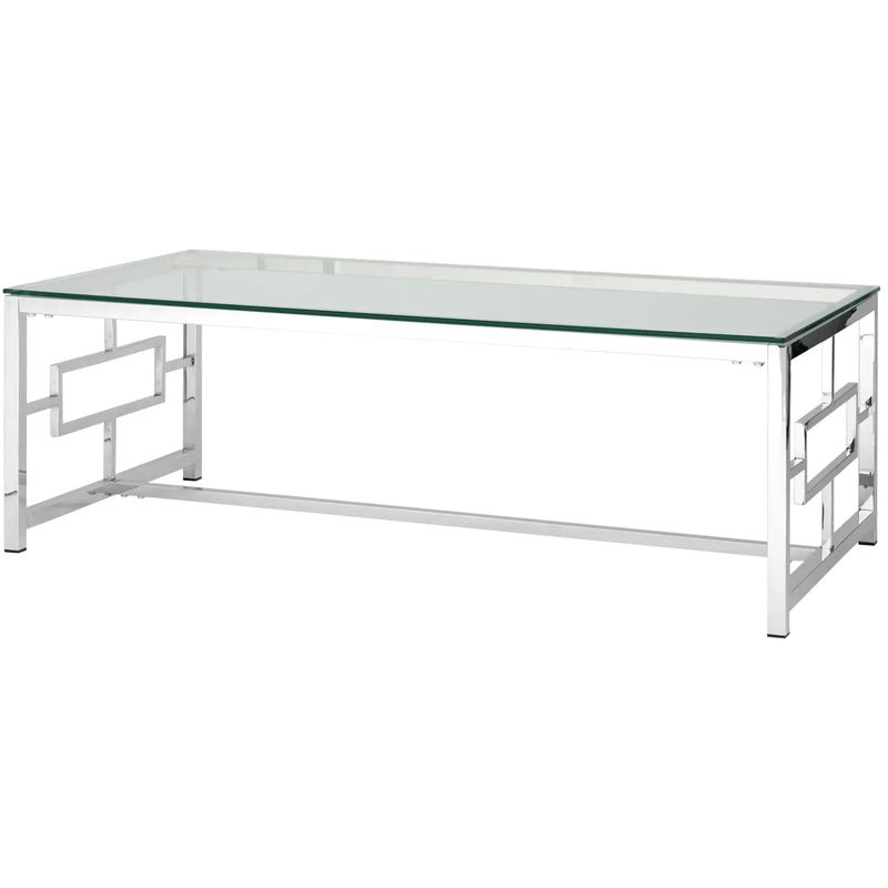 Столик кофейный Milan Tables Silver Серебряный Прозрачное Стекло Столик кофейный Milan Tables Silver Серебряный Прозрачное Стекло в Волгограде | Loft Concept