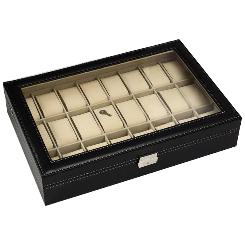 Шкатулка для часов Loyce Watch Box Черный Бежевый Шкатулка для часов Loyce Watch Box Черный Бежевый в Волгограде | Loft Concept