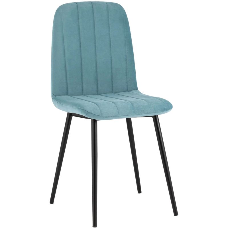 Стул Easy Chair Велюр Голубой цвет Голубой пастельный Черный Стул Easy Chair Велюр Голубой цвет Голубой пастельный Черный в Волгограде | Loft Concept