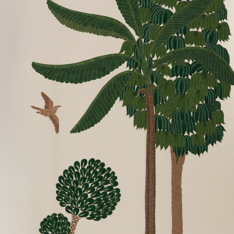 Обои ручная роспись Mughal Trees Original colourway on linen  в Волгограде | Loft Concept 