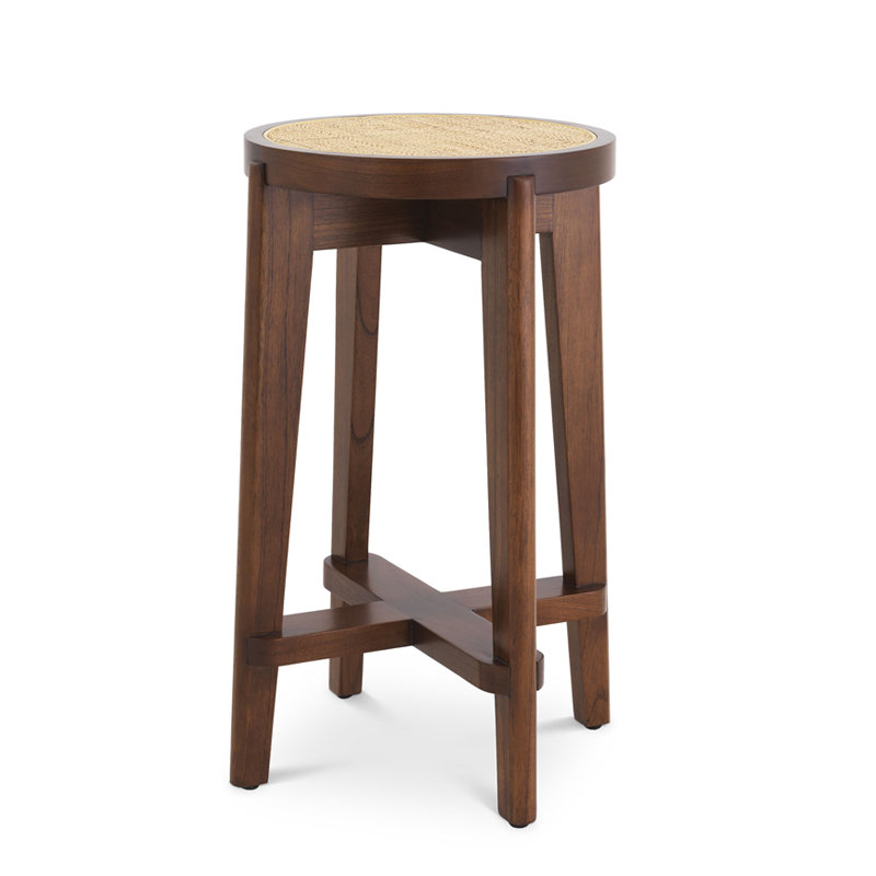 Полубарный стул Eichholtz Counter Stool Dareau brown Бежевый Коричневый Полубарный стул Eichholtz Counter Stool Dareau brown Бежевый Коричневый в Волгограде | Loft Concept