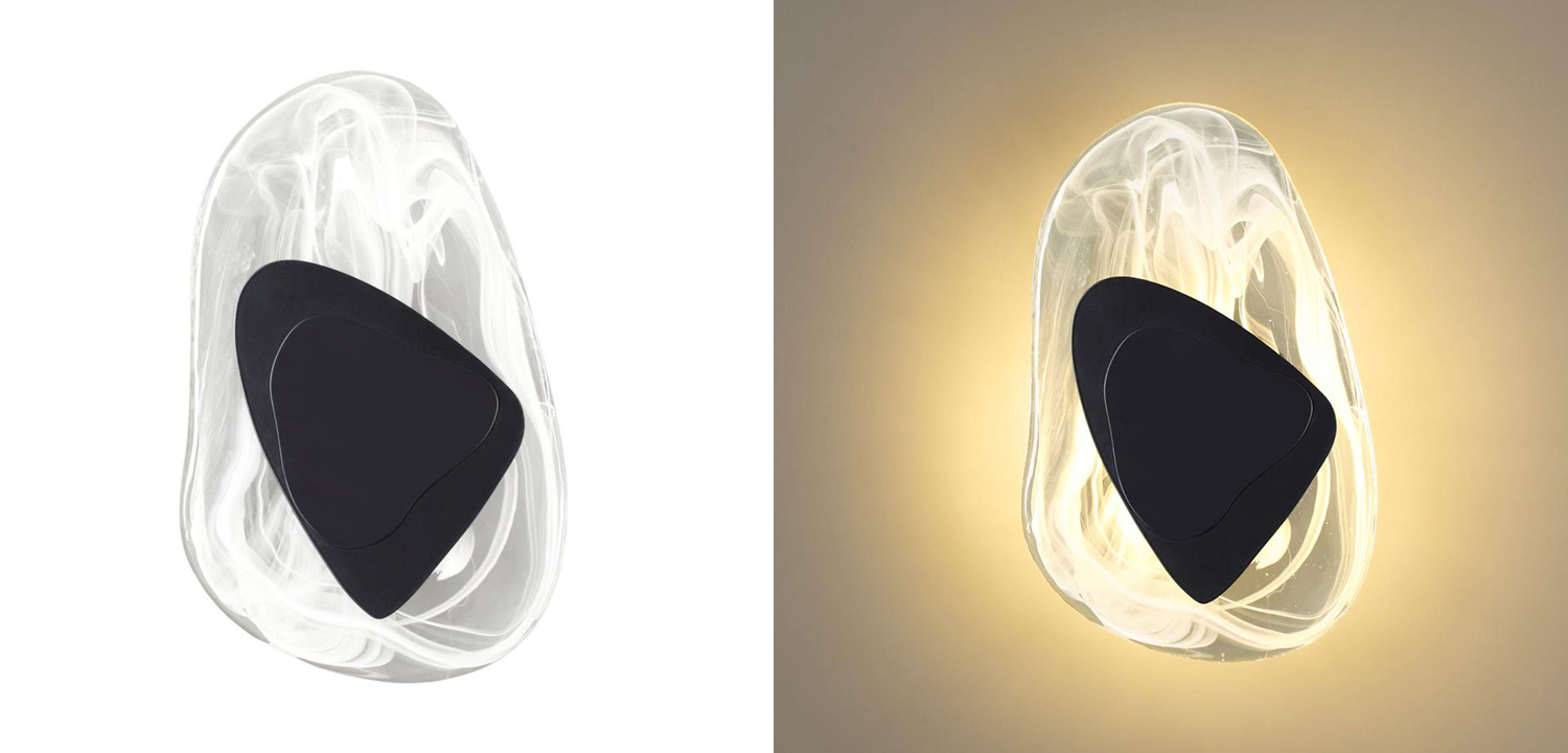 Бра Transparent Pebbles Sconces Black - фото