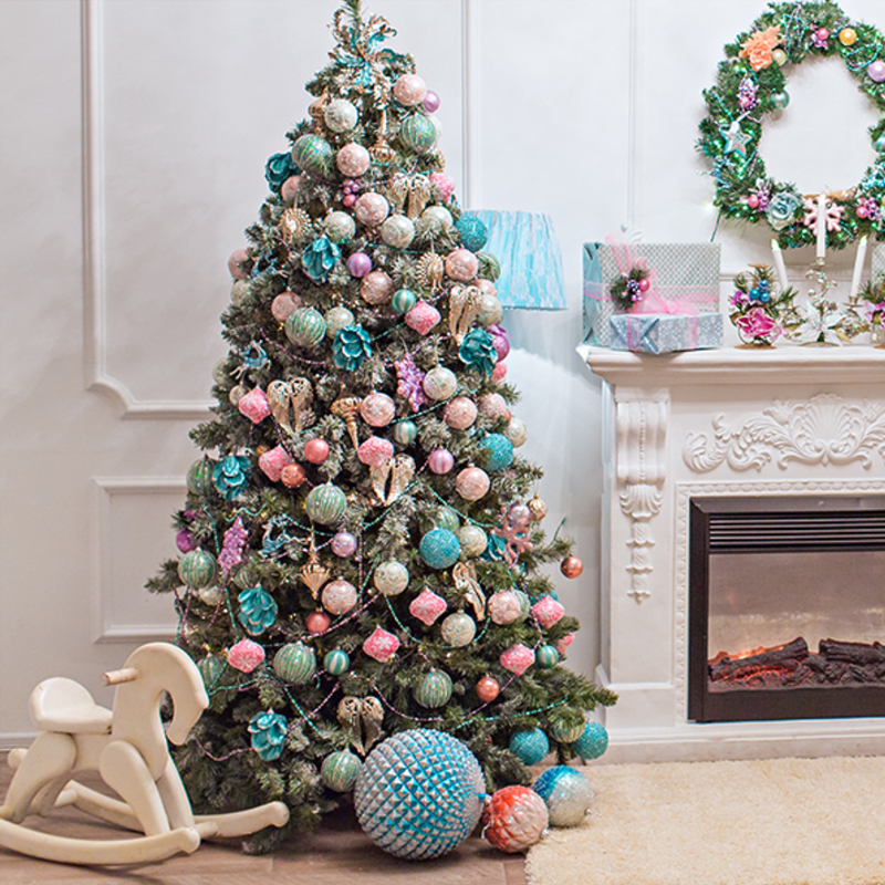 Дизайнерская Елка украшенная Розовым и Голубым декор Pink and Blue Decor Розовый Зеленый Голубой Дизайнерская Елка украшенная Розовым и Голубым декор Pink and Blue Decor Розовый Зеленый Голубой в Волгограде | Loft Concept