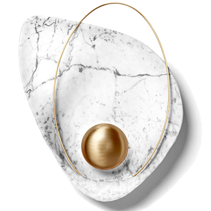 Бра Ginger & Jagger Pearl WALL LAMP Латунь Белый Мрамор Bianco Бра Ginger & Jagger Pearl WALL LAMP Латунь Белый Мрамор Bianco в Волгограде | Loft Concept