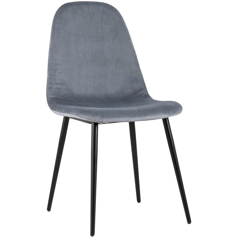 Стул Archie Chair Черные ножки Серый Велюр Серый Черный Стул Archie Chair Черные ножки Серый Велюр Серый Черный в Волгограде | Loft Concept