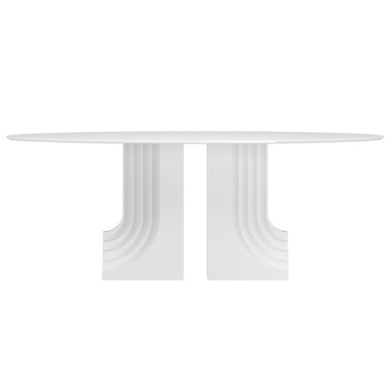 Обеденный стол Carlo Scarpa Oval Dining Table Белый Обеденный стол Carlo Scarpa Oval Dining Table Белый в Волгограде | Loft Concept