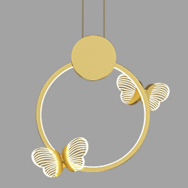 Светильник Butterfly Gold Circle Прозрачный Золотой Светильник Butterfly Gold Circle Прозрачный Золотой в Волгограде | Loft Concept